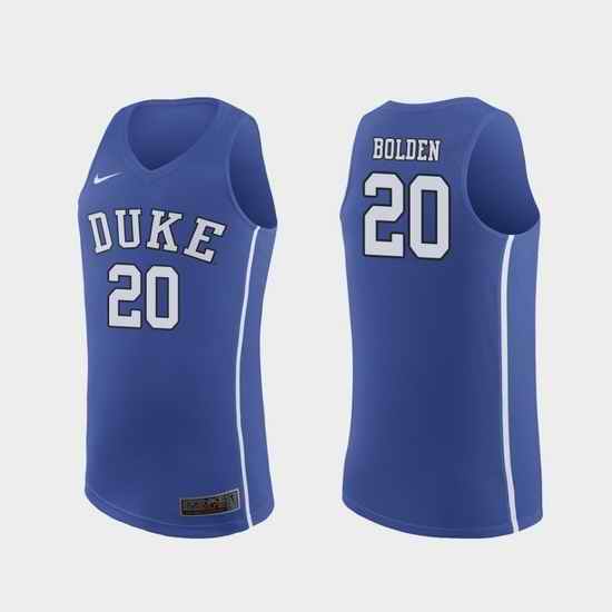 Men Duke Blue Devils Marques Bolden Royal Authentic College Basketball Jersey